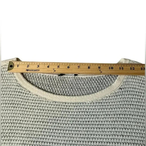 Lafayette 148 Metallic Striped Wide Crewneck Wool Cashmere Sweater Size M‎ - Picture 7 of 10